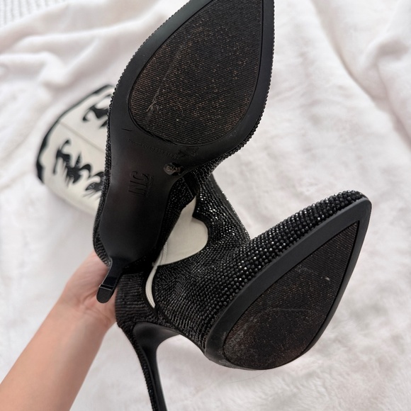 INC Womens Iresa Embellished Cowboy, Western Boots Ivory - Picture 7 of 9